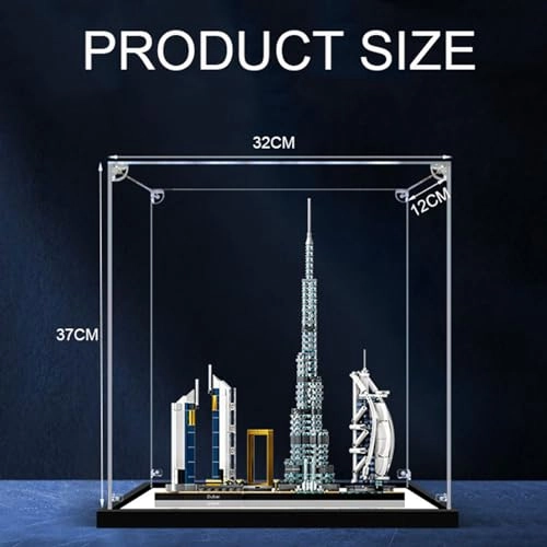 Acrylic Display Case for LEGO Architecture Collection 21052 - 3mm thickness