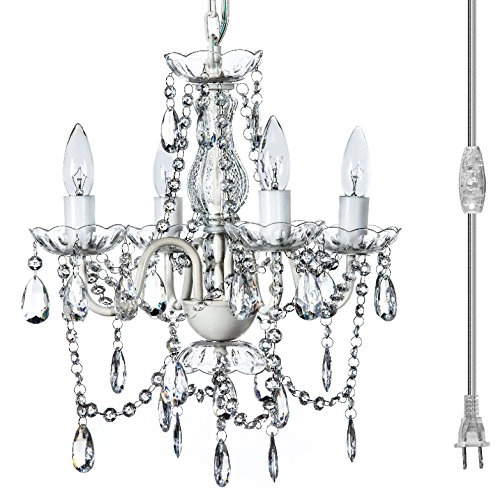 Original Plug-in 4 Light Hanging Swag Chandelier - 20 inches 23 inches