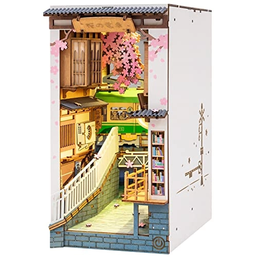Wooden Bookcorner Dollhouse Set - Sakura Densya