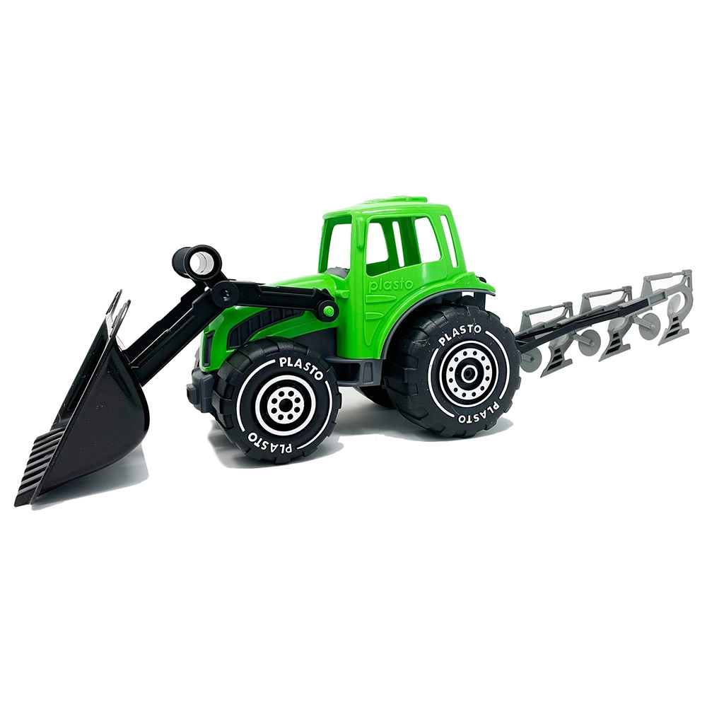 Tractor With Frontloader & Plough - 52cm 1+