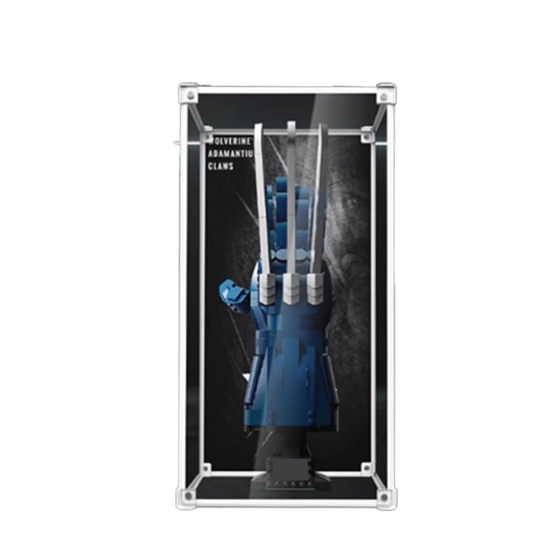 Clear Acrylic Display Case (76250) - 7.87x7.87x15.74in Acrylic Wood Bottom+background