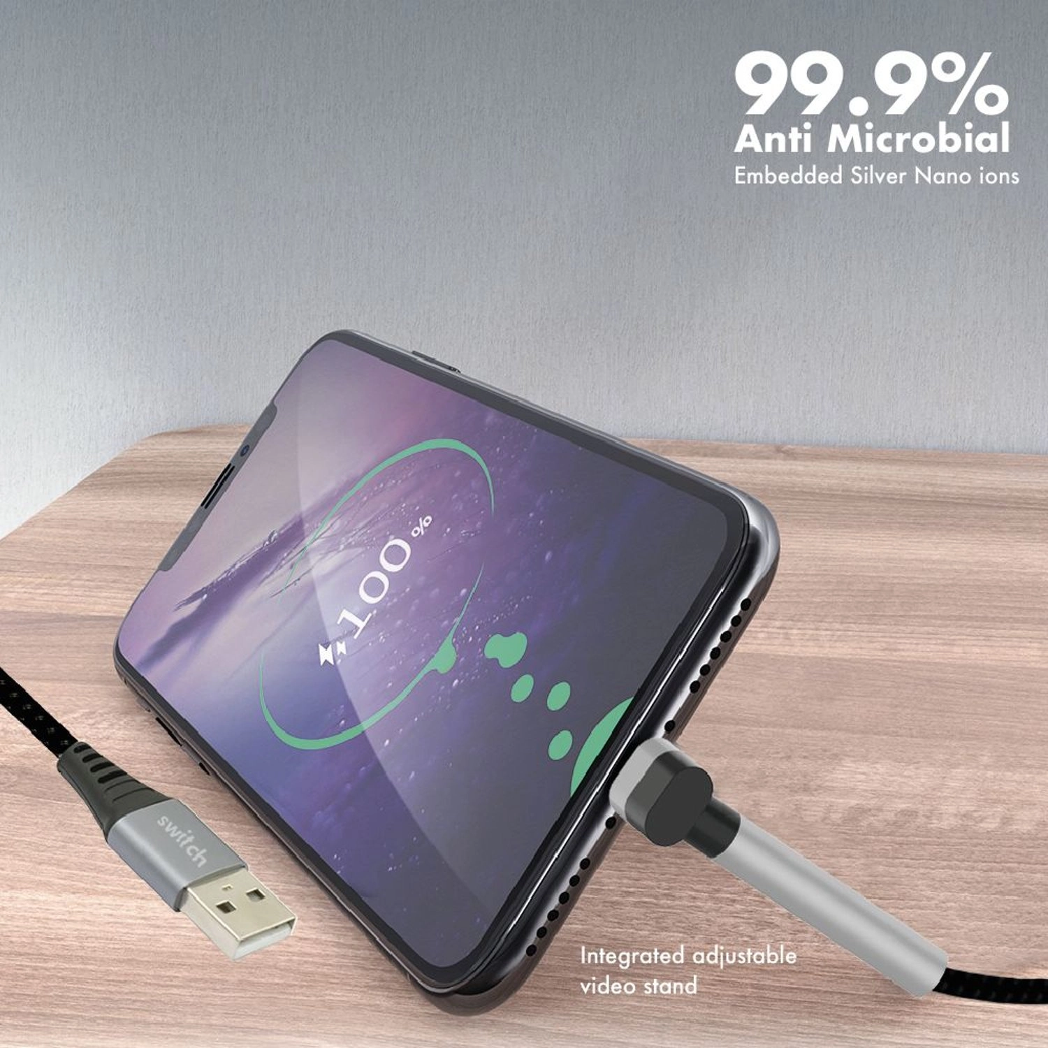 ACSWT20RCBL020 Right Angled Lightning Cable 1.5m