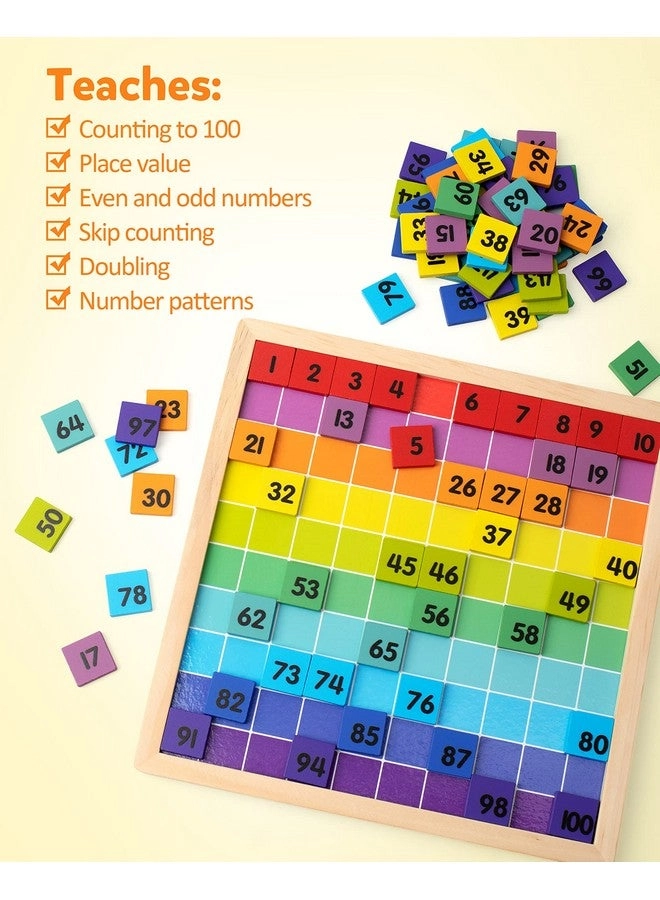 Wooden Math Hundred Board - 3 4 5 Year Old