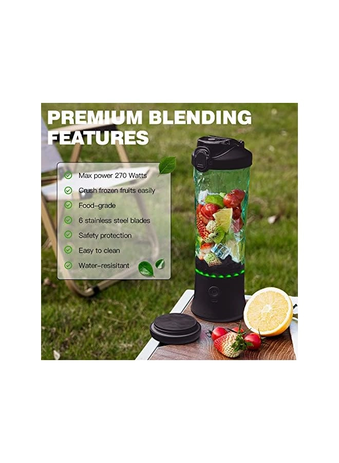 Portable Personal Blender - 6-Blade USB Rechargeable Portable