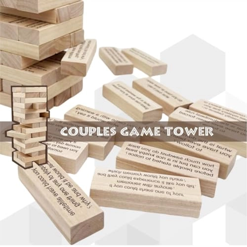 Questions Tumbling Tower Game - 54 pieces