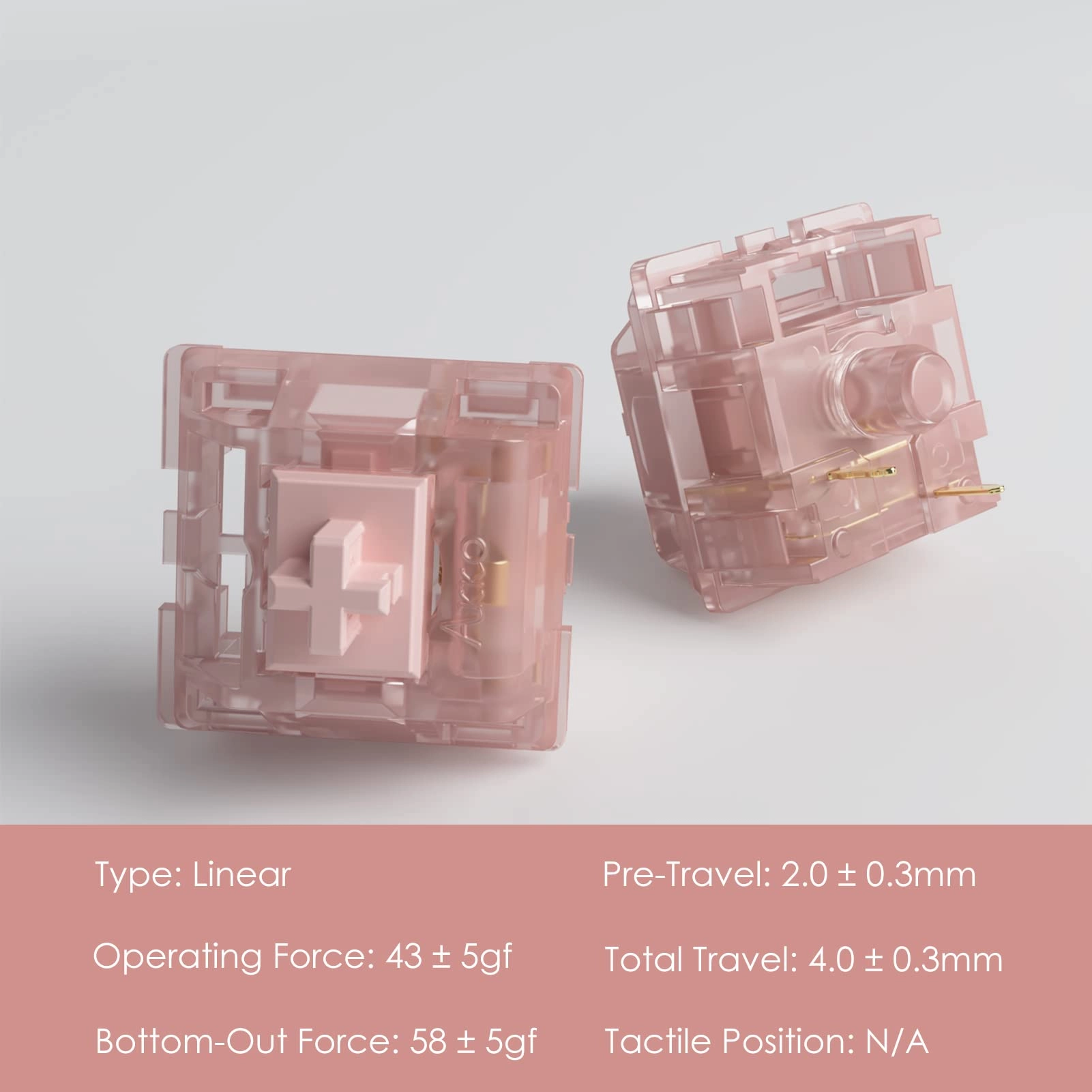 Haze Pink Switch - 45pcs Through Hole Mount
