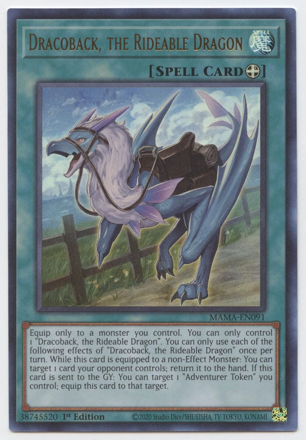 Yu-Gi-Oh! Magnificent Mavens Dracoback, The Rideable Dragon MAMA-EN091