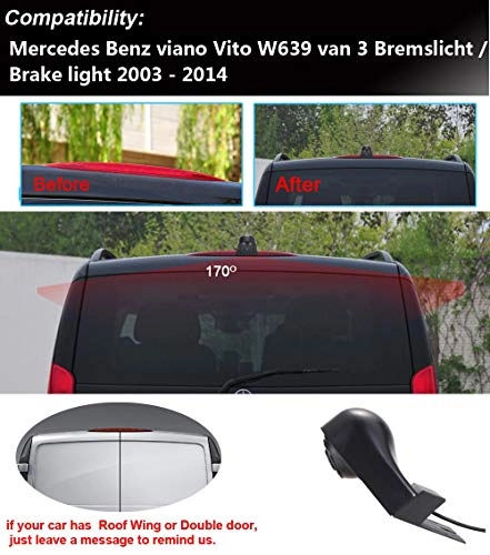 Brake Light Reversing Camera + Rear View Mirror Monitor - Night vision 628 x 586 pixels