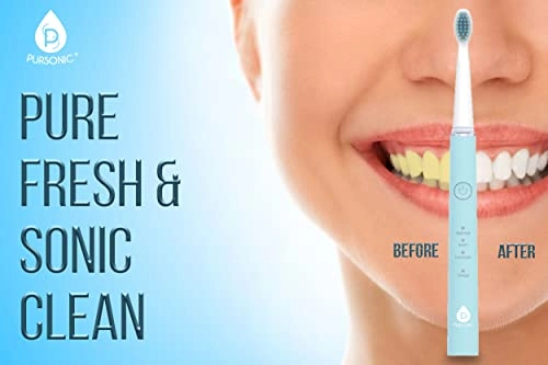 USB Rechargeable Sonic Toothbrush - 12 Brush Heads 38,000 STROKES PER MINUTE 3 BRUSHING MODES