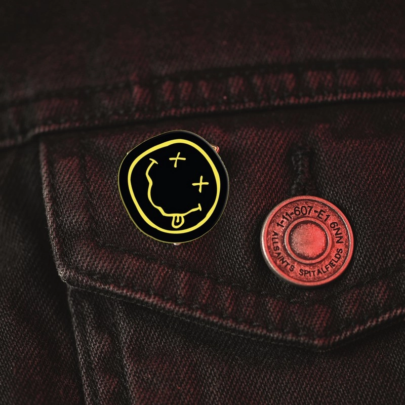 Nirvana Smiley Pin Badges - Suitable for 13 years & above