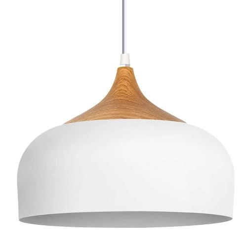 JISHUBO Wrought Iron Chandelier - White E27