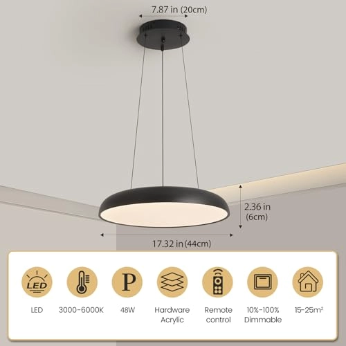 Round LED Chandelier - 3000K-6000K 10%-100%