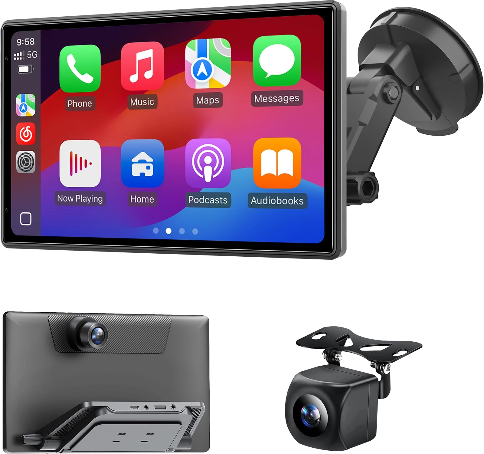 EOYAA Wireless Portable Carplay Screen - 4K