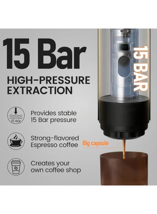 Portable Espresso Maker - Capsule & Ground Coffee