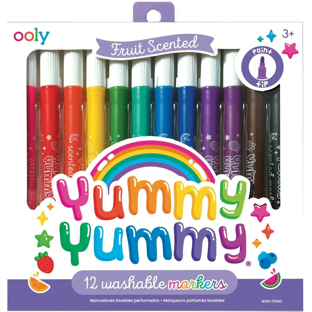 OOLY Yummy Yummy Scented Markers - Set of 12 pointed tip