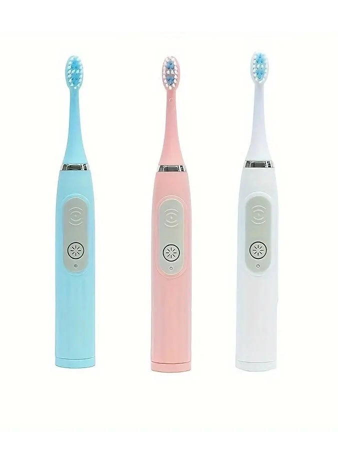 Electric Toothbrush - 2 Soft Bristle Brush Heads Travel