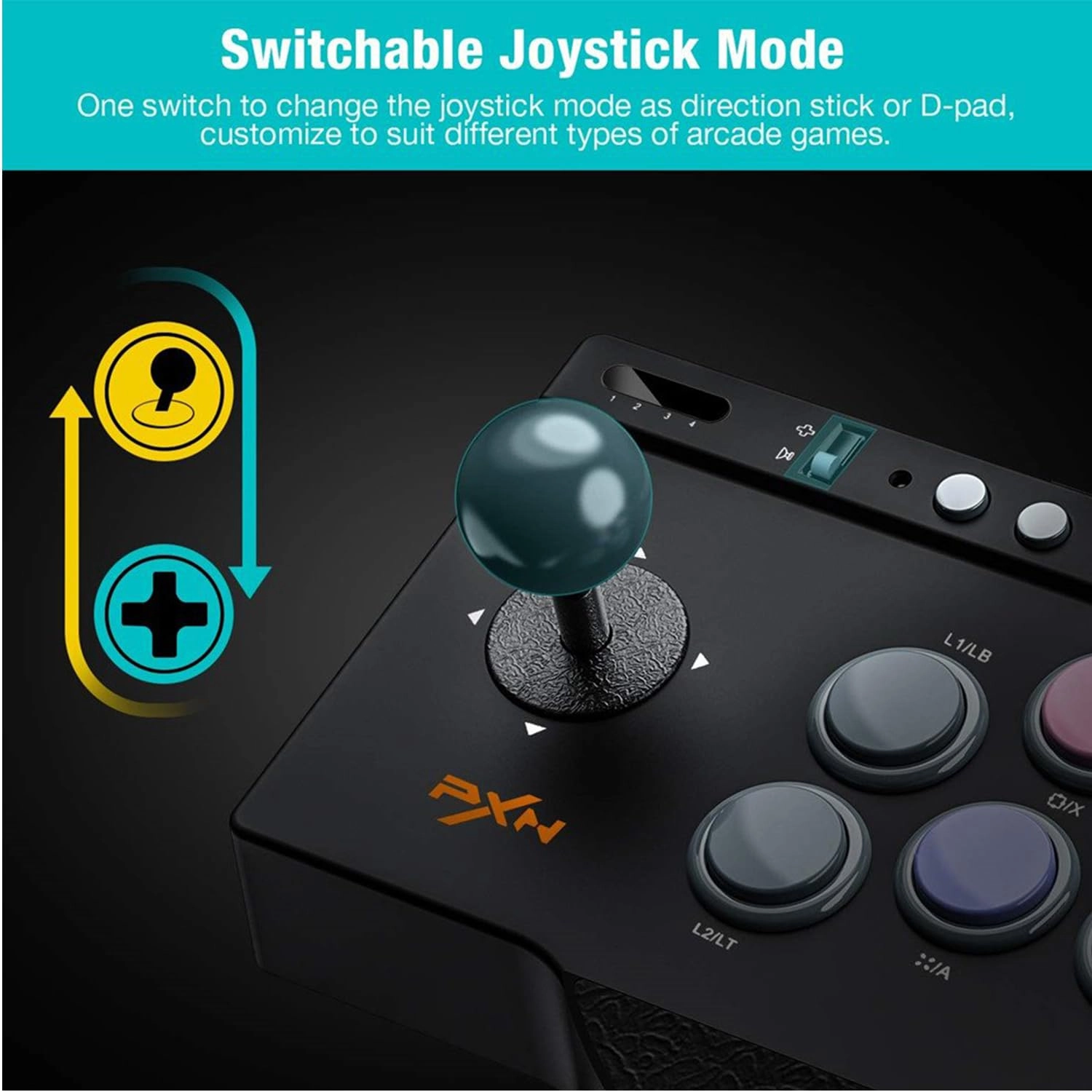 Arcade Joystick Game Controller - Black PC/PS3/PS4/X-ONE