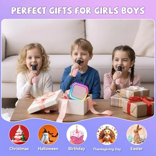 Mini Karaoke Machine - 3 Wireless Microphones