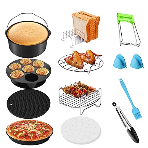 Air Fryer Kit - Metal+carbon steel+stainless steel 12pcs