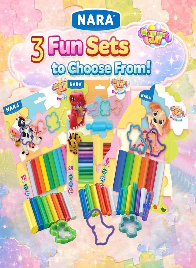 Modelling Clay - Soft Non-Toxic + Shape Cutters + Rolling Pin