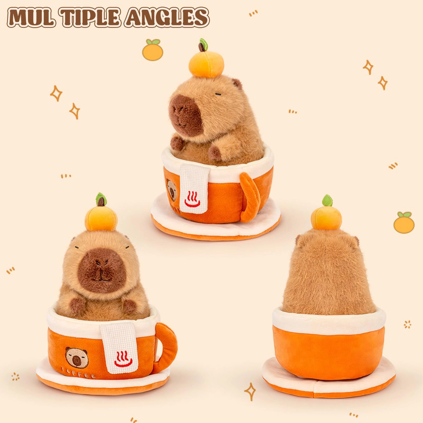 Capybara Plush - 9 inch Strawberry Hat