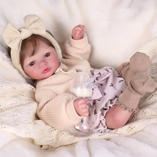 Reborn Baby Doll - 17 Inch Vinyl Cotton Girl Ages 3+