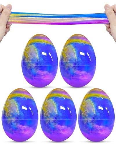 Greingways Prefilled Easter Eggs - 5 Pack Galaxy Slime
