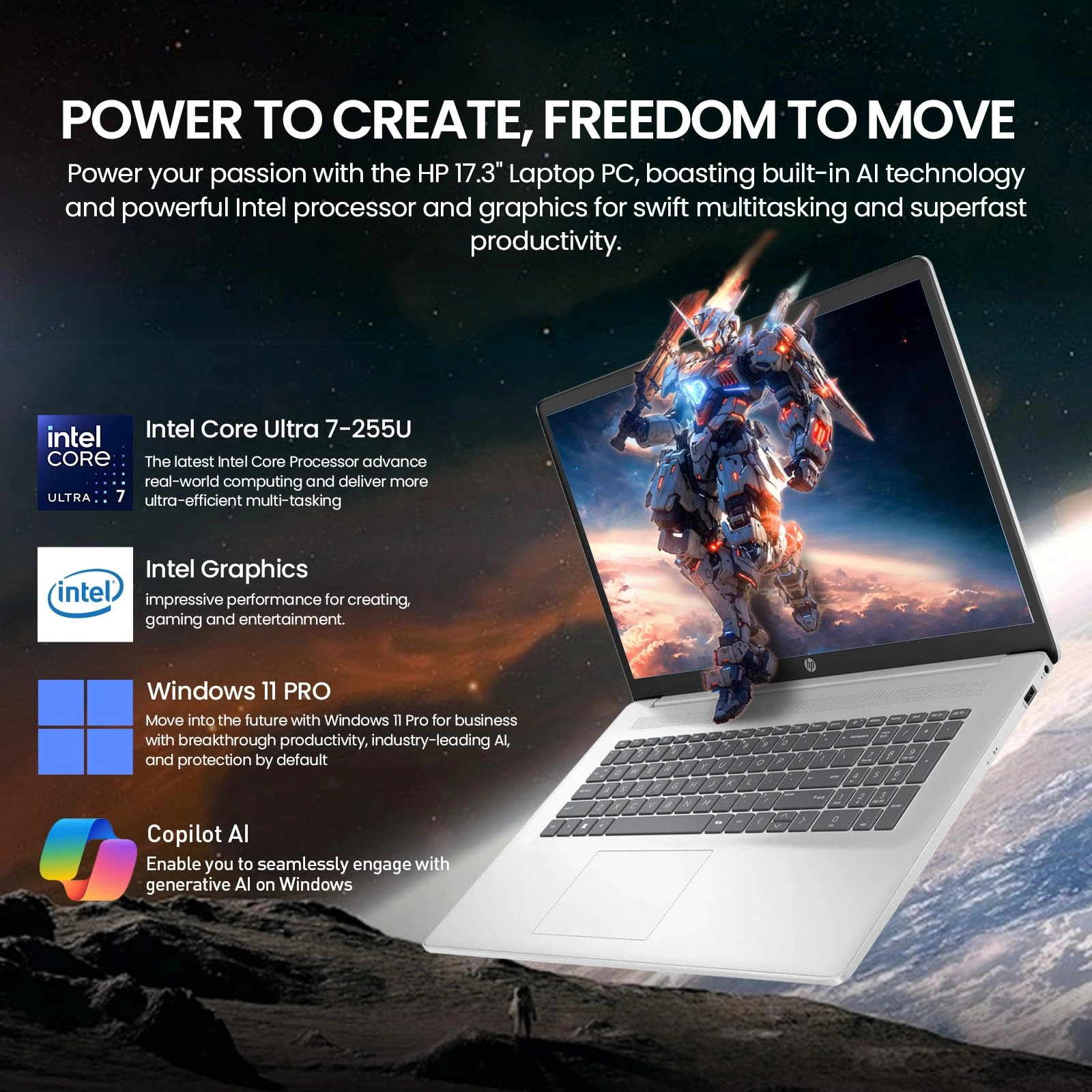 Laptop B0GGQQR17D - 17'' Intel Ultra 7 16GB DDR5 512GB SSD