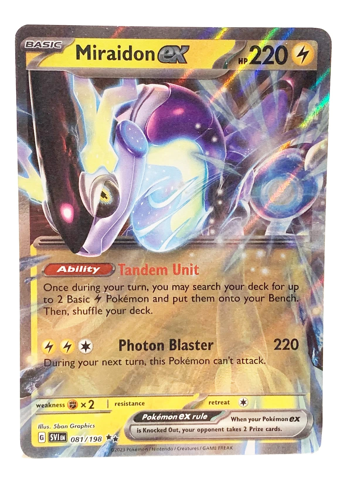 Pokémon Miraidon ex - Scarlet & Violet Double Rare