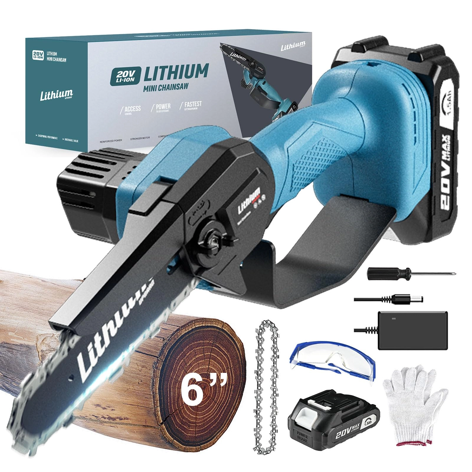 ODOGYM Mini Chainsaw - 6 Inch 20V