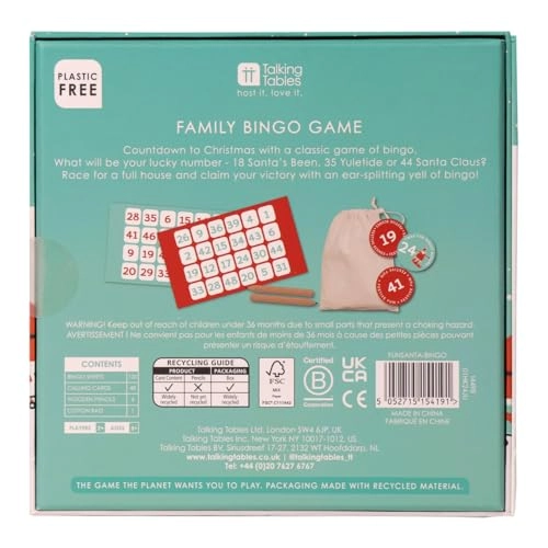 Family Bingo Game - Santa