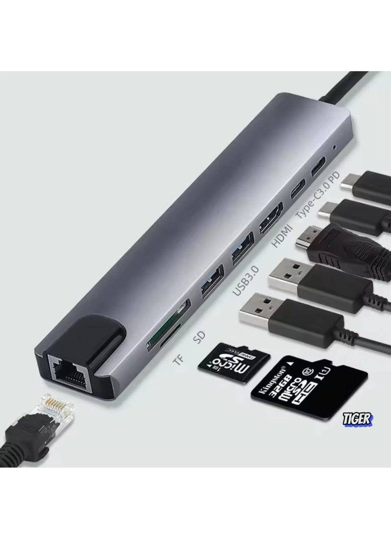 USB-C Multiport Hub Adapter - 4K HDMI Gigabit Ethernet