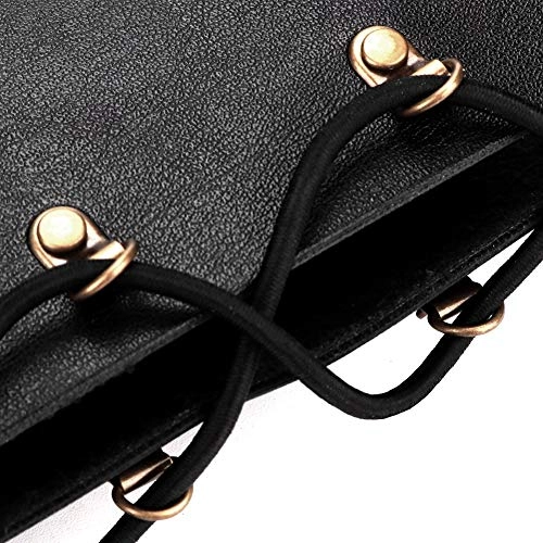 Adjustable Motorcycle Cup Holder - PU Leather Black