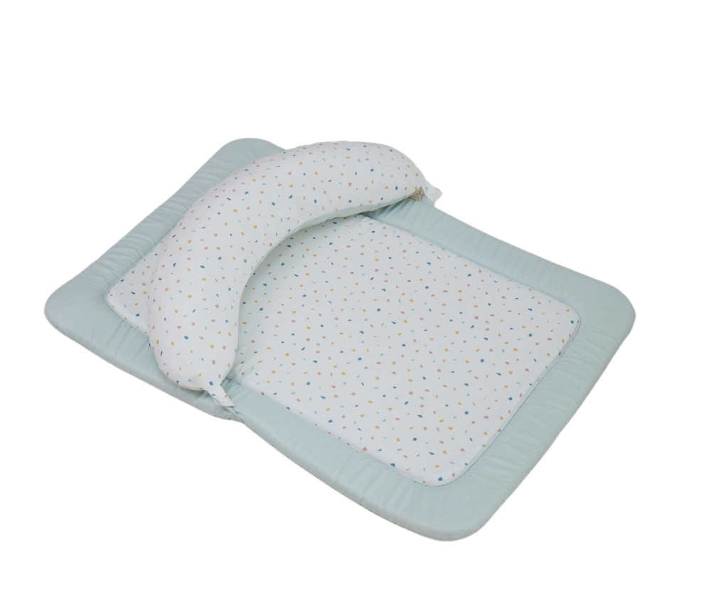 CLEVAMAMA Newborn Tummy Time Mat - Terrazzo 0 months