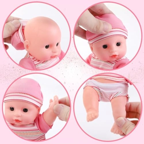 Baby Doll - Pack of 6 All Vinyl 8 Inches Tall Gift Bundle Ages 18+