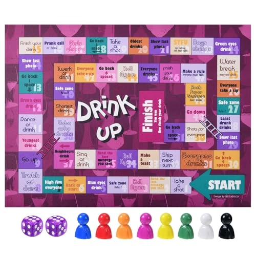 NETANICO leather drinking games mat - Age 2128 Players 1 piece