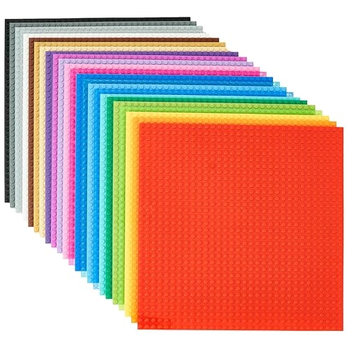 Strictly Briks Stackable Baseplates - 24pcs Rainbow