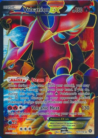 Pokmon Volcanion-EX 107/114 - 1pcs