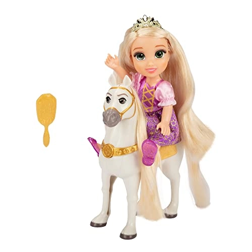 Rapunzel Doll - 6” / 15cm Tall Iconic Purple Dress + Maximus - Majestic Saddle Ages 3+