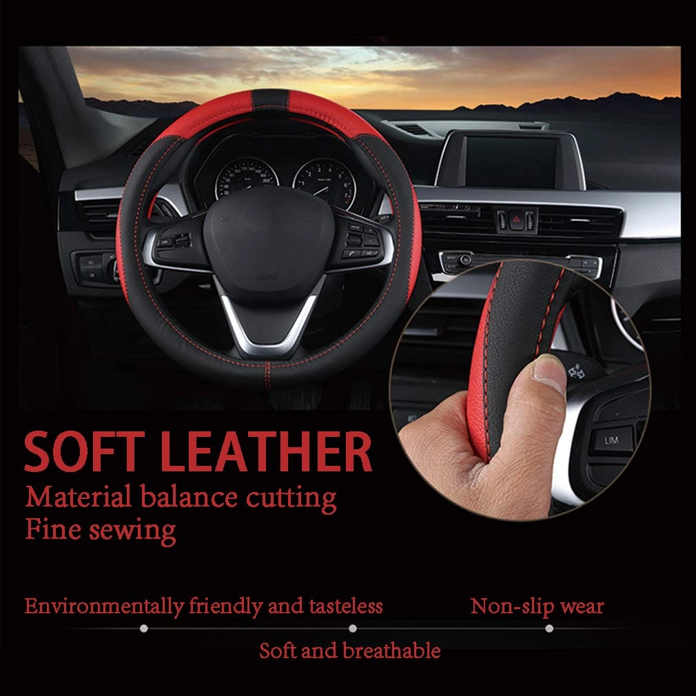 Leather Car Steering Wheel Covers