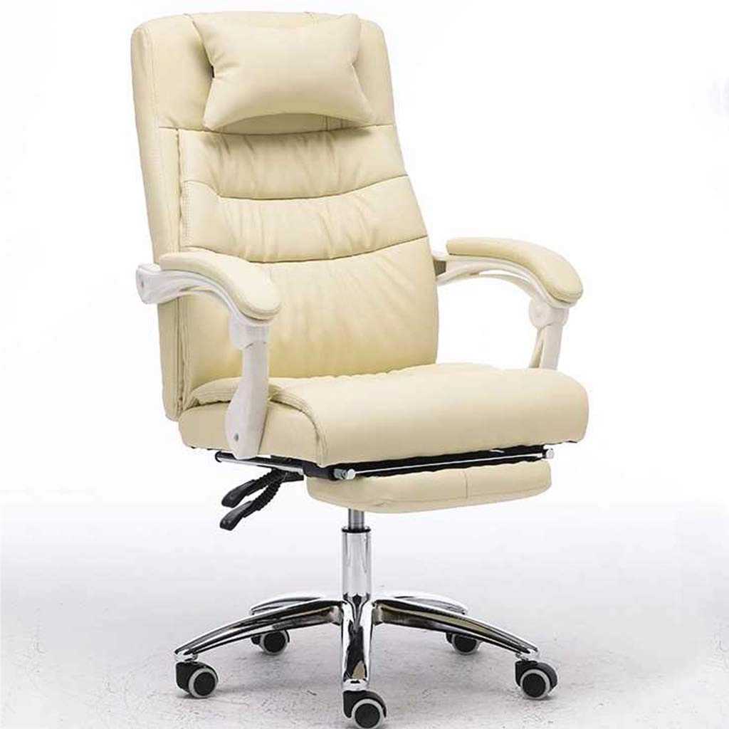 Desk Chair - PU Leather Brown High Back