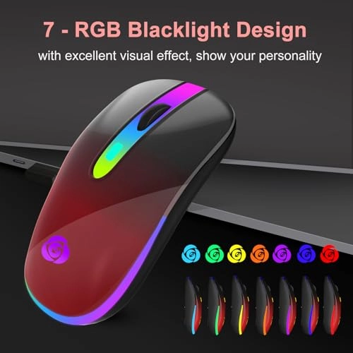LED Slim Rechargeable Mouse - Wireless