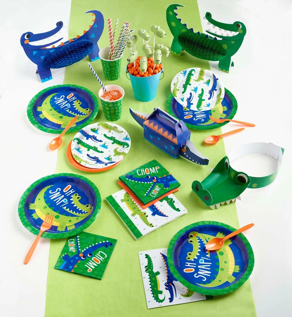 Alligator Hanging Paper Fan - 3-Pieces Birthday Party