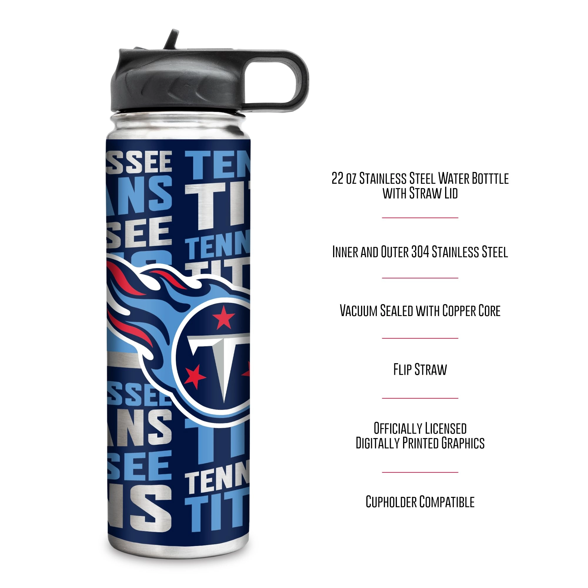 Stainless Steel NFL Football Tumbler - 650ml