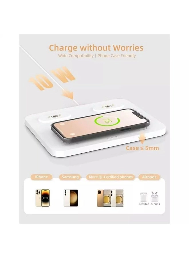 3 in 1 Charger Station - LED Night Light Portable Bluetooth Speaker