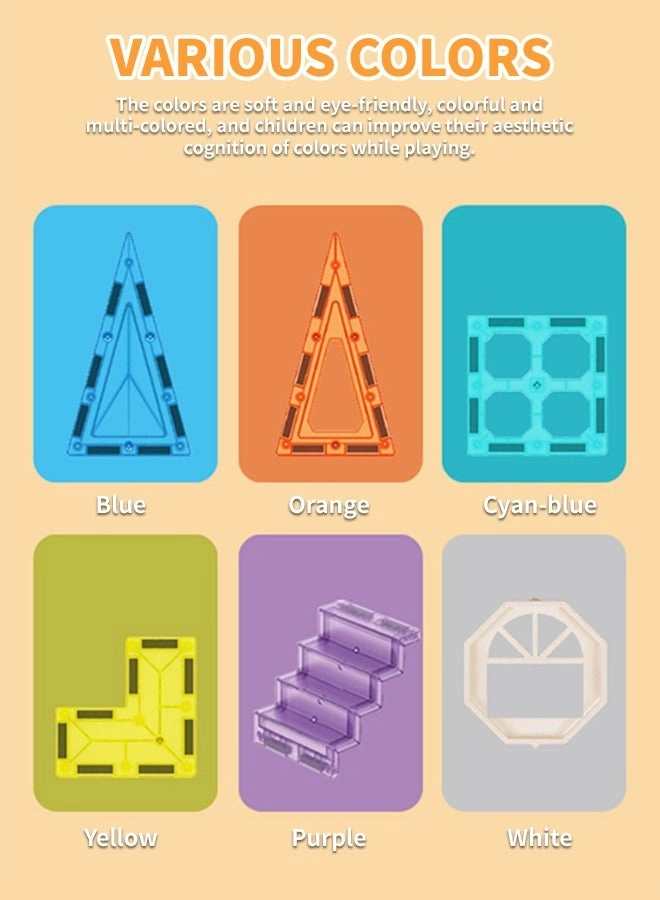 Magnetic Building Blocks - 108pcs