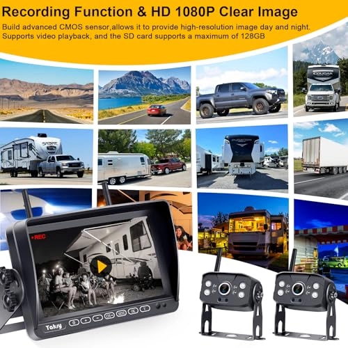 RV Backup Camera - Night Vision Wireless 1080P