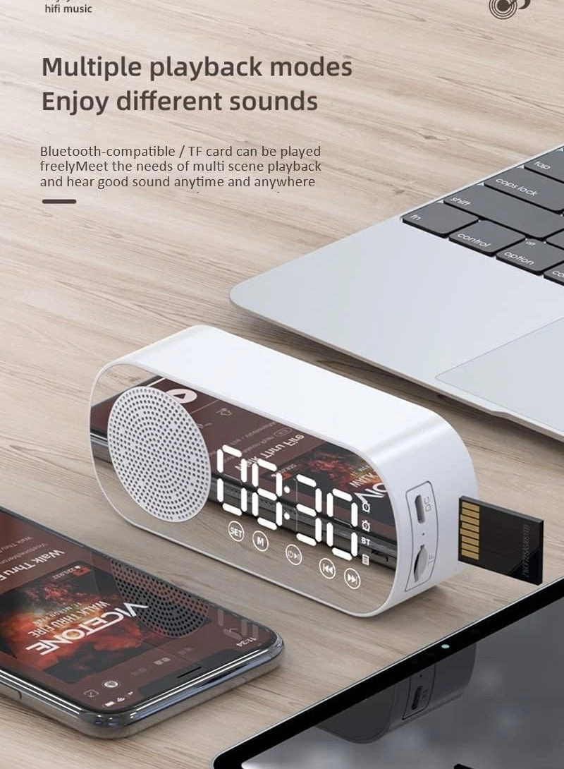 Subwoofer Speaker - Wireless Bluetooth Mirror Alarm Clock