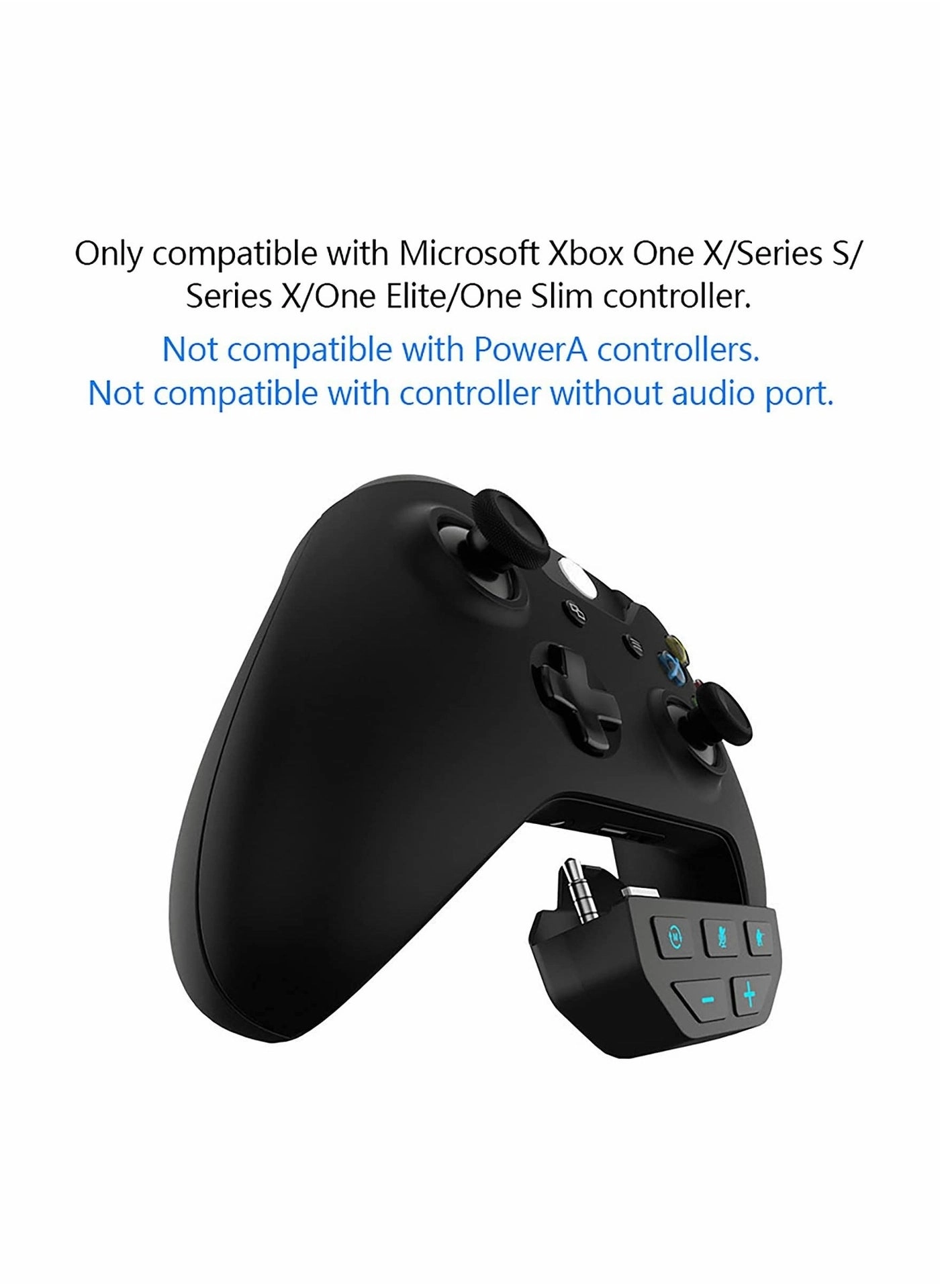 Headset Adapter for Microsoft Xbox One X/Series S/Series X/One Elite/One Slim controller - 3.5mm Audio Jack