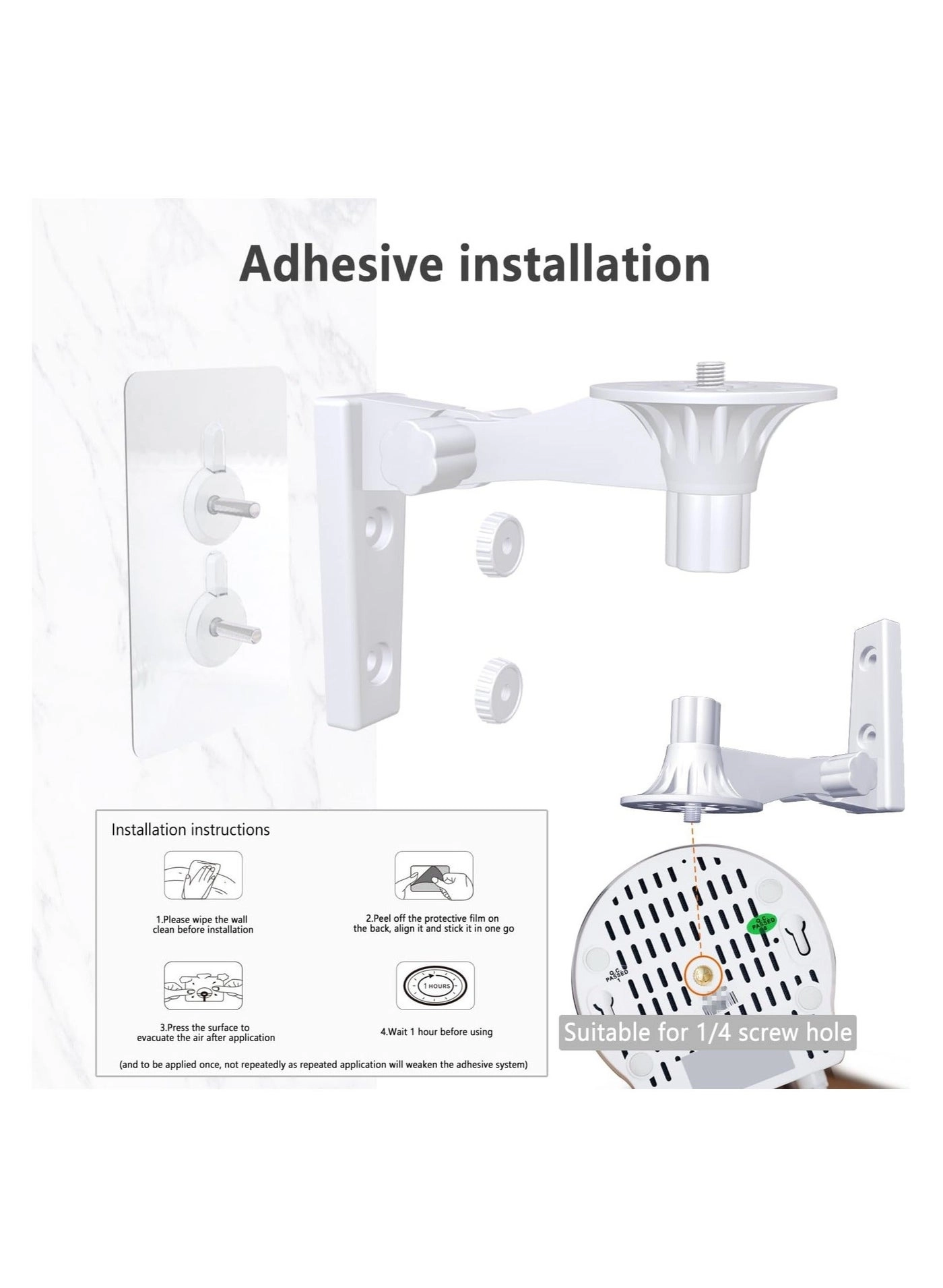 Wall Mount - 2 Pack Compatible with Blink Mini Pan Adjustable